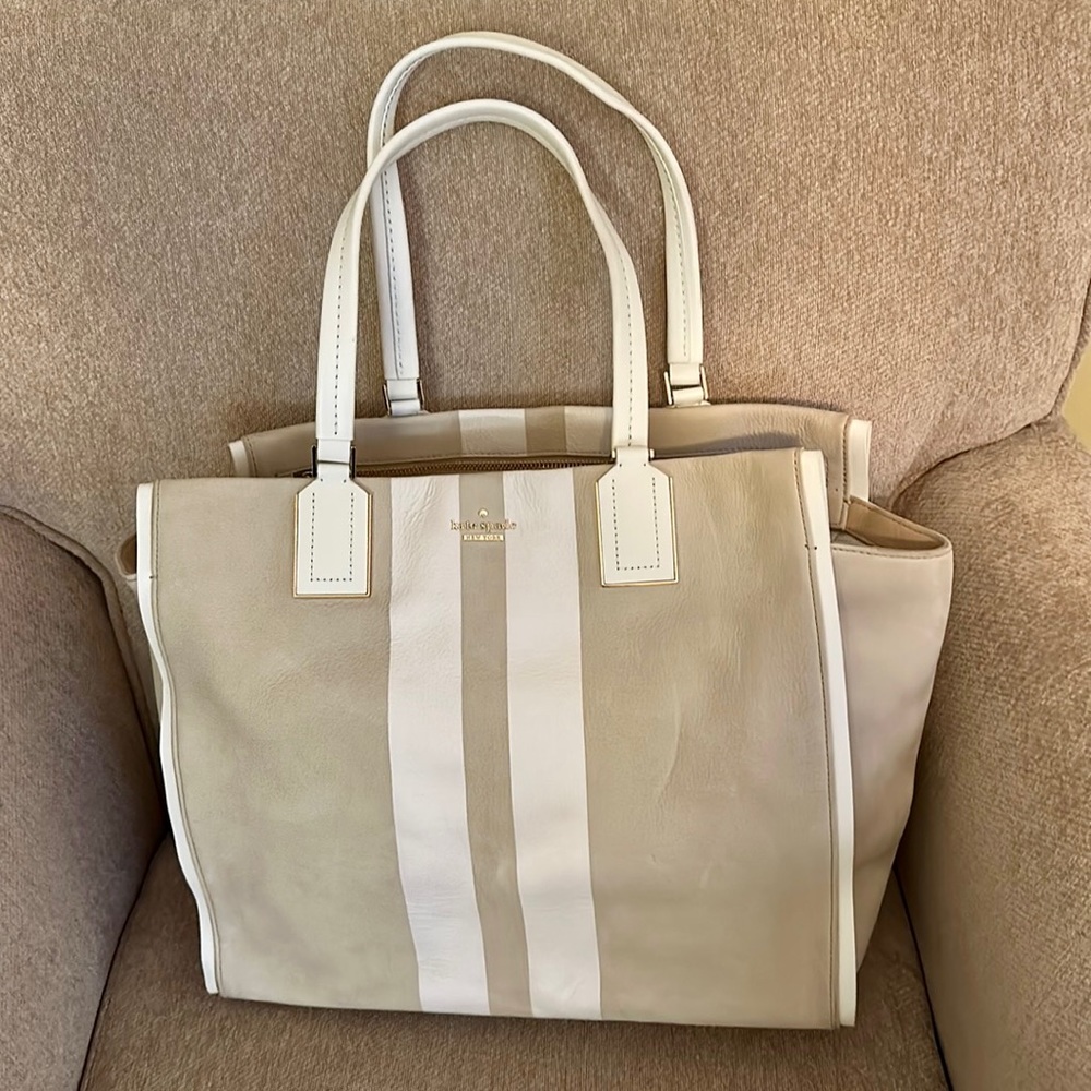 Kate Spade Large Leather Racing Stripe Bag